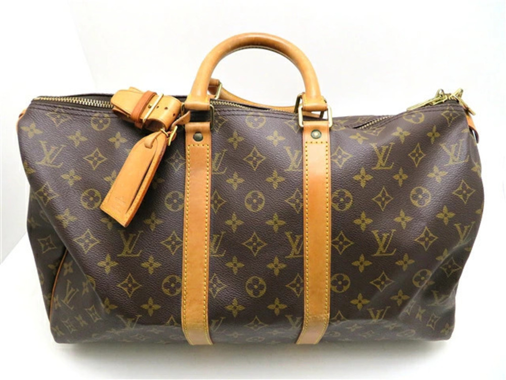 Louis Vuitton Monogram Keepall Bag Boston Brown